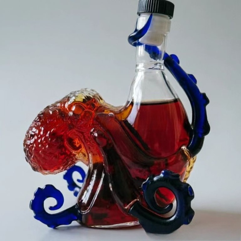 Vintage Collectible Glassware - Decantador de Whisky, Monstro Marinho Polvo,