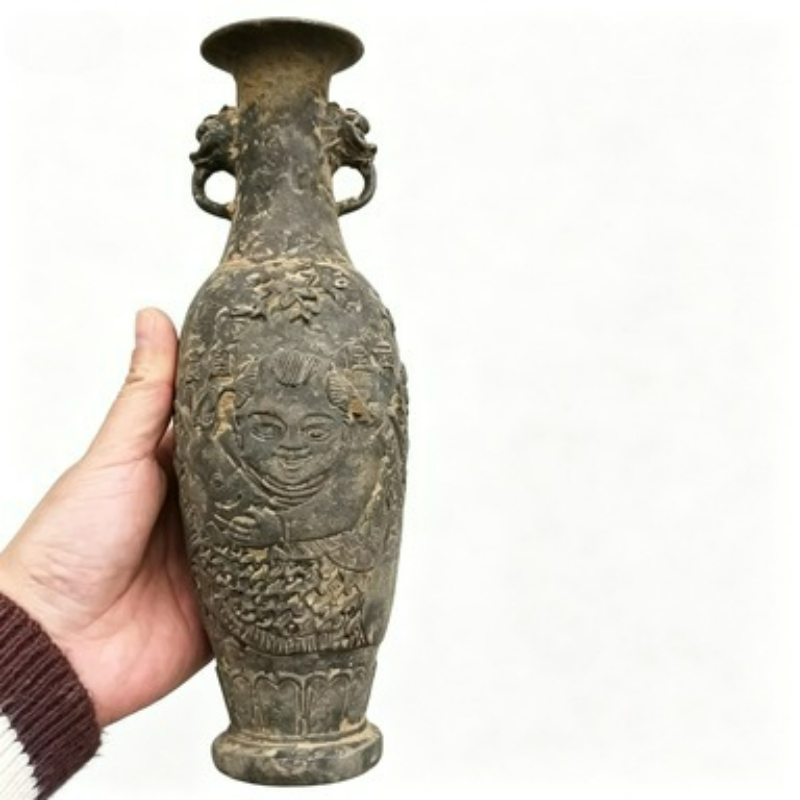 Collectible Vintage Tools - Vaso de Coleção de Bronze com