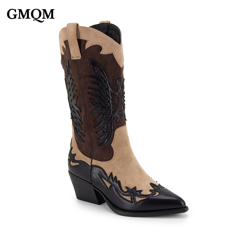 Vintage Zipper - GMQM 2025 Bota feminina de cano
