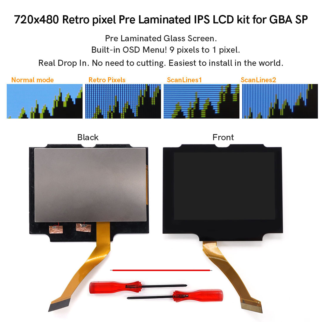 Vintage Game Collection - Kit LCD IPS laminado de 3.0