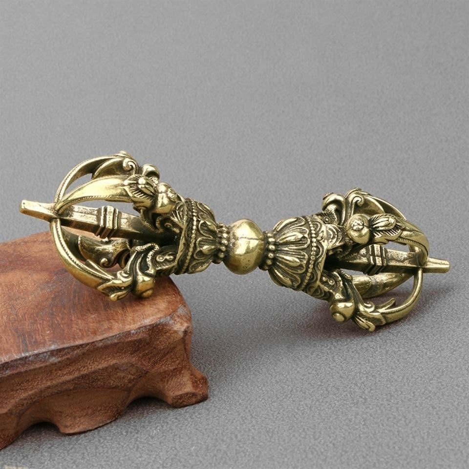 Collectible Vintage Tools - Pilão Vajra Tibetano de Latão Puro