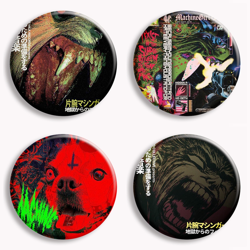 Vintage Collectible Buttons - Máquina Alfinete Menina, Vintage Retro, Estilo