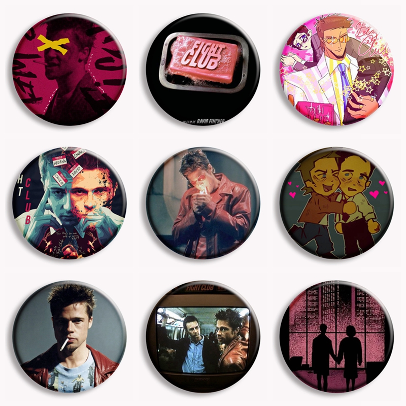 Vintage Collectible Buttons - Filme clássico Fight Club Sabão Botão
