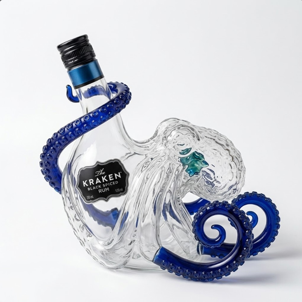 Decantador de Uísque Kraken Oc - Vintage Collectible Glassware avaliação e preço