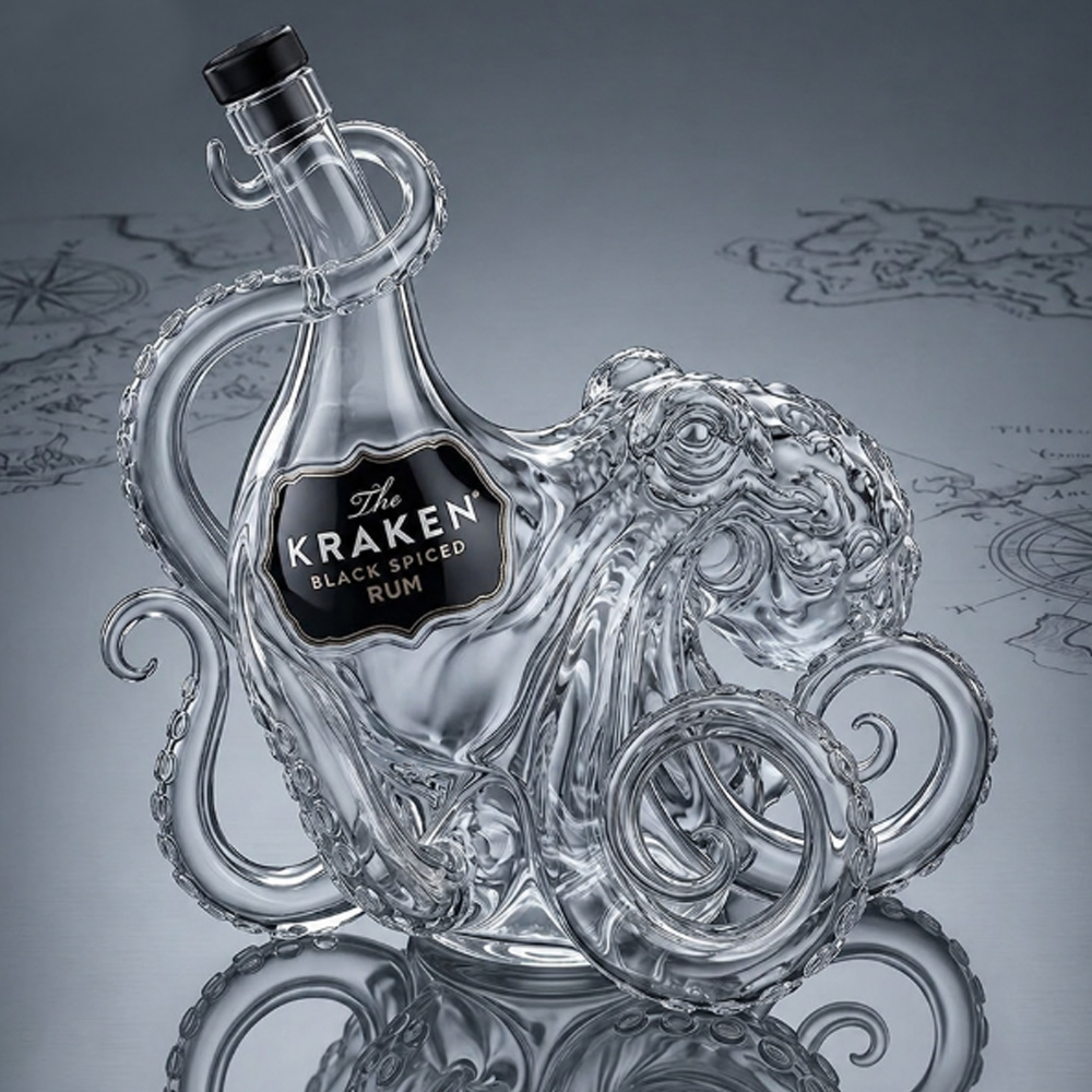 Decantador de Uísque Kraken Oc - Vintage Collectible Glassware avaliação e preço
