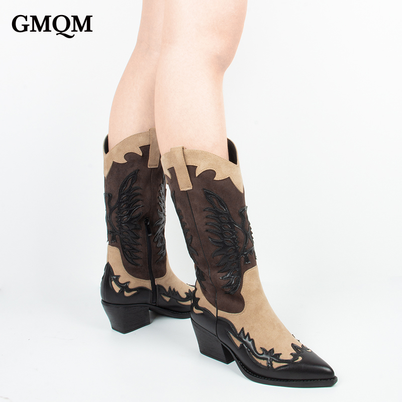 GMQM 2025 Bota feminina de can - Vintage Zipper avaliação e preço