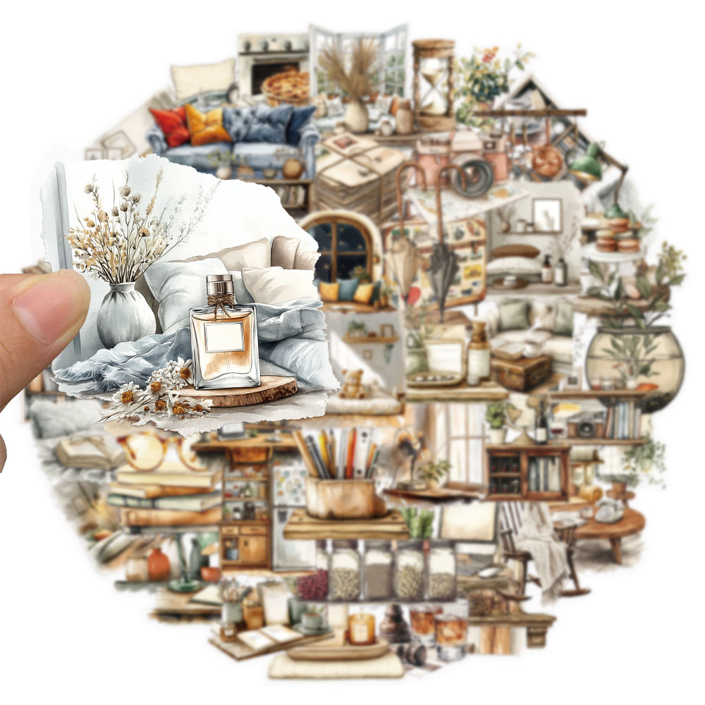 50 pçs casa arte tema série ad - Vintage Things Collection avaliação e preço