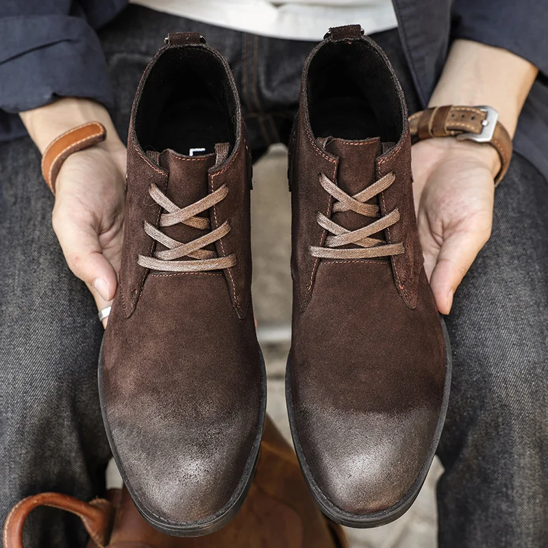 Nova camurça de vaca botas de  - Vintage Zipper avaliação e preço