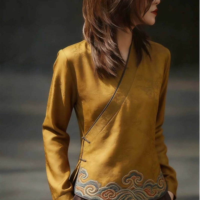 Blusas Femininas Estilo Chinês - Vintage Collectible Buttons avaliação e preço