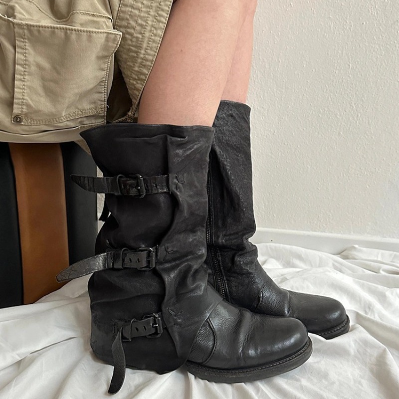 Botas Femininas Pretas de Cano - Vintage Zipper avaliação e preço
