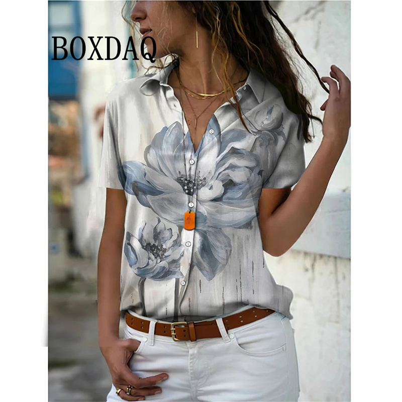 Verão camisa feminina vintage  - Vintage Collectible Buttons avaliação e preço