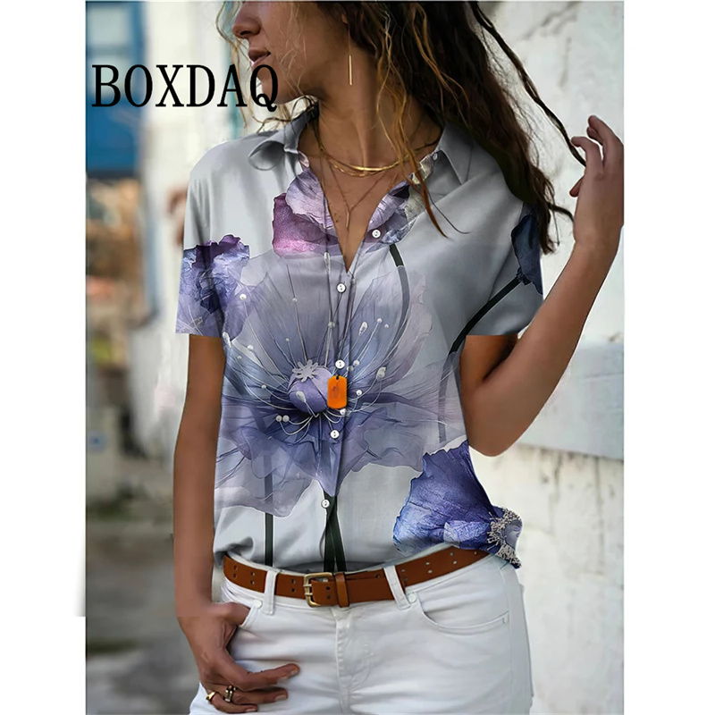 Verão camisa feminina vintage  - Vintage Collectible Buttons avaliação e preço
