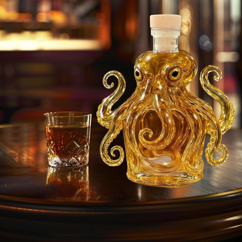 Decantador de Uísque Octopus G - Vintage Collectible Glassware avaliação e preço